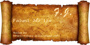 Falusi Júlia névjegykártya