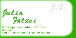 julia falusi business card